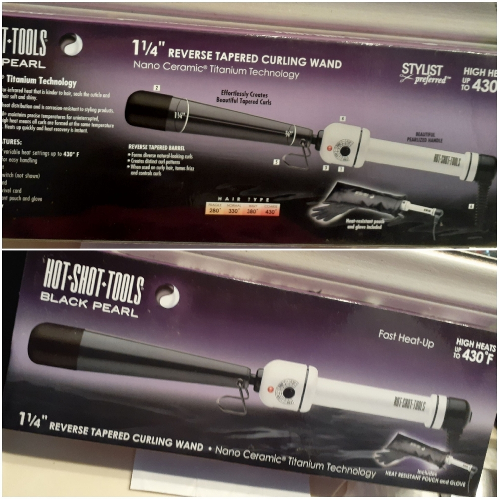 NEW HOT TOOL BLACK PEARL CURLING WAND
